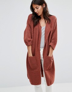 b.Young Burnt Siena Longline Cardigan - Коричневый