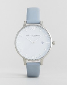 Часы с пастельно-голубым кожаным ремешком Olivia Burton Timeless - Синий
