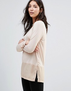 JDY Cone Layered Long Sleeved Top - Темно-синий