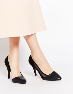 Туфли-лодочки на каблуке с эффектом металлик AX Paris Rhea - Черный