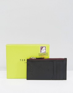 Кожаная визитница на молнии Ted Baker - Черный