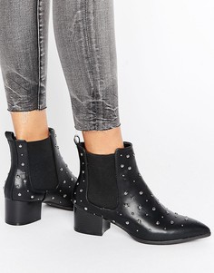 Missguided Studded Heeled Ankle Boots - Черный