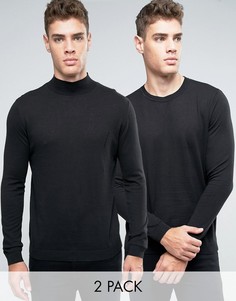 2 хлопковых джемпера ASOS- Скидка 17 - Черный