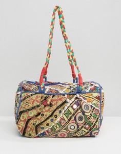 Небольшая сумка с плетеными ручками Raga - Мульти