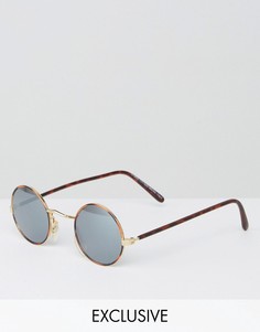 Круглые солнцезащитные очки Reclaimed Vintage - Коричневый