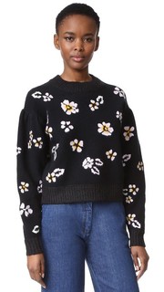 Пуловер с ворсованным цветочным рисунком Rebecca Taylor