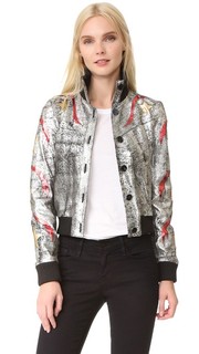 Кожаный бомбер Star Just Cavalli