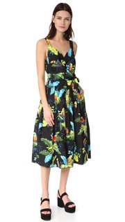 Платье с корсетным лифом и принтом в виде попугая Marc Jacobs