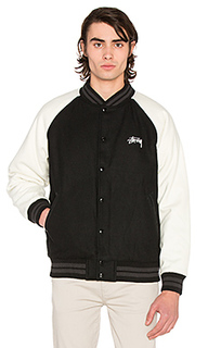 Two tone wool varsity jacket - Stussy