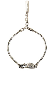 Small strass safety pin chain bracelet - Marc Jacobs