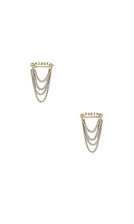 Safety pin layered chain studs - Marc Jacobs