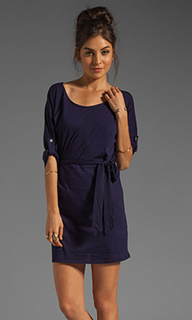 Lightweight jersey tie waist dress - Bobi