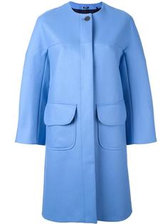 однобортное пальто Jil Sander Navy