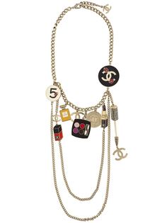цепочное ожерелье с подвесками Chanel Vintage