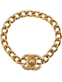 Цепочный браслет с логотипом Chanel Vintage