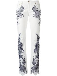 брюки с вышивкой Roberto Cavalli