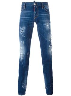 джинсы кроя слим с потертой отделкой Dsquared2