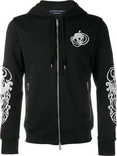 толстовка с вышитыми черепами и капюшоном Alexander McQueen