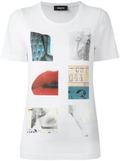футболка с принтом коллажа  Dsquared2