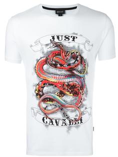 футболка с принтом змеи Just Cavalli