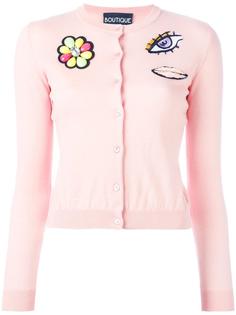 multiple patches cardigan Boutique Moschino