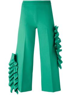 укороченные брюки с оборками MSGM