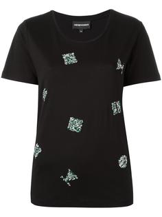 декорированная футболка Emporio Armani