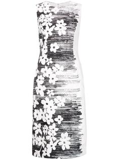 платье шифт с цветочным узором Carolina Herrera