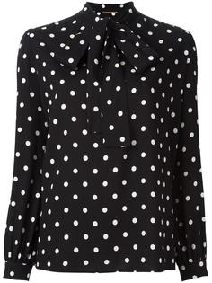 блузка в горошек Saint Laurent
