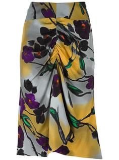 Lucid print gathered skirt Marni