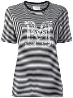 полосатая футболка с принтом 'M' Maison Margiela