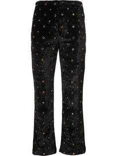 velour studded cropped trousers Sonia Rykiel