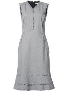 checked peplum hem dress Altuzarra