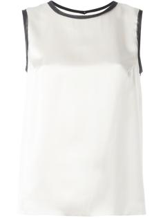 contrast trim tank top Maison Margiela