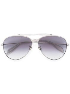 солнцезащитные очки с оправой "авиатор" 'Percing Shield' Alexander McQueen
