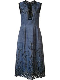 embroidered denim dress Yigal Azrouel