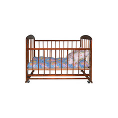 Кроватка-качалка "Мишутка 12", тёмная