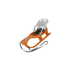 Санки детские Snow Tiger Comfort со спинкой, оранжевые, KHW