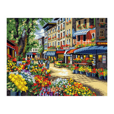 Роспись по номерам "Цветочная улица" 40*50 см Tukzar