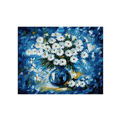 Роспись по номерам "Ромашки в синем" 40*50 см Tukzar