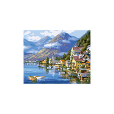 Роспись по номерам "Порт и горы" 40*50 см Tukzar