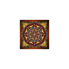 Алмазная мозаика по номерами "Мандала с завитками" 40*40 см Tukzar