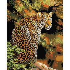 Алмазная мозаика "Леопард" 40*50 см Tukzar