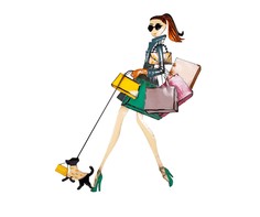 Декоративное настенное панно "Fashion Girl" DG