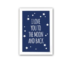 Постер "To the blue moon and back" А4 DG