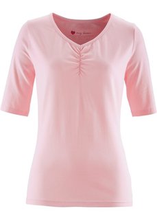 Футболка-стретч с коротким рукавом (темно-синий) Bonprix