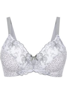 Бюстгальтер, чашка E (белый/нейтрально-серый с рисун) Bonprix