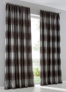 Штора Сэмми (1 шт.), люверсы (каменный/серебристый) Bonprix