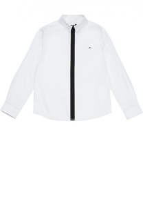 Хлопковая рубашка с контрастной молнией Jean Paul Gaultier