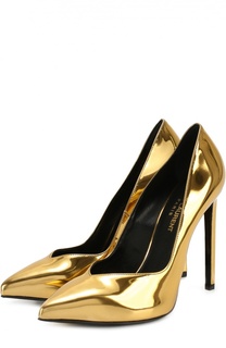 Туфли Paris Skinny из металлизированной кожи Saint Laurent